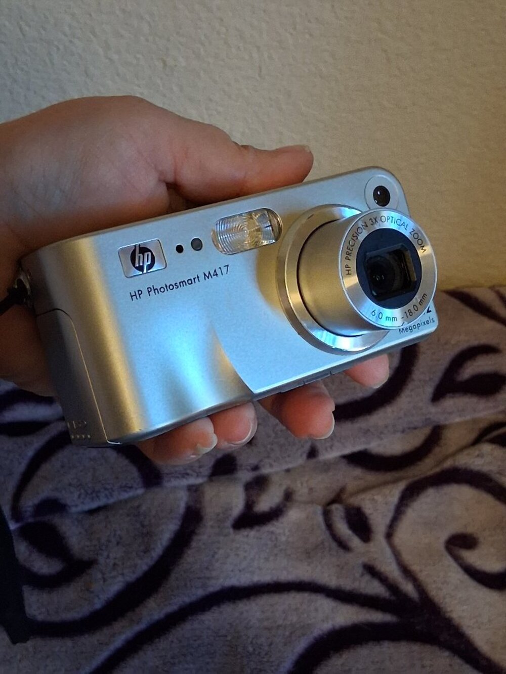 HP Photosmart M417 5.2MP Silver Digital Camera Tested Working User Manual